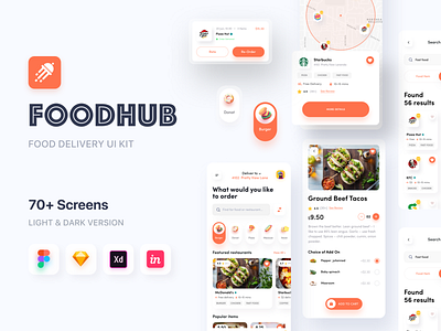 Food Delivery UI Kit- Onboarding by Ashfak Ahmed Sayem for Prelook ...