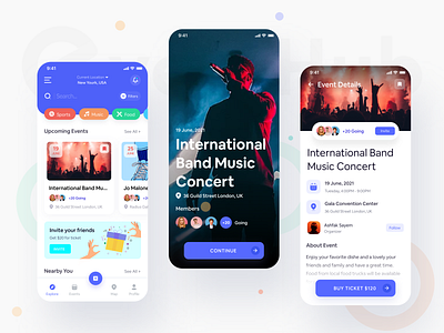 Event Booking App UI Kit - EventHub