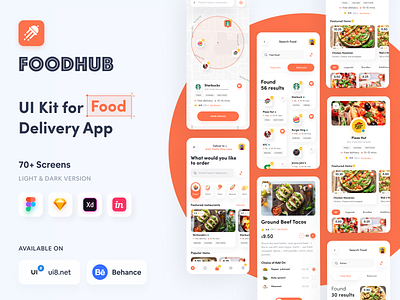 Food Delivery App UI kit- FoodHub