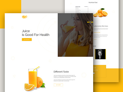 Orange Juice Landing Page cool design creative landing page latest mockup orange juice portfolio ui ux webdesign