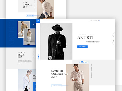 "Artisti" - E-Commerce Template Concept. artisti best cool creative dribbble ecommerce fashion illustration landing page shot template