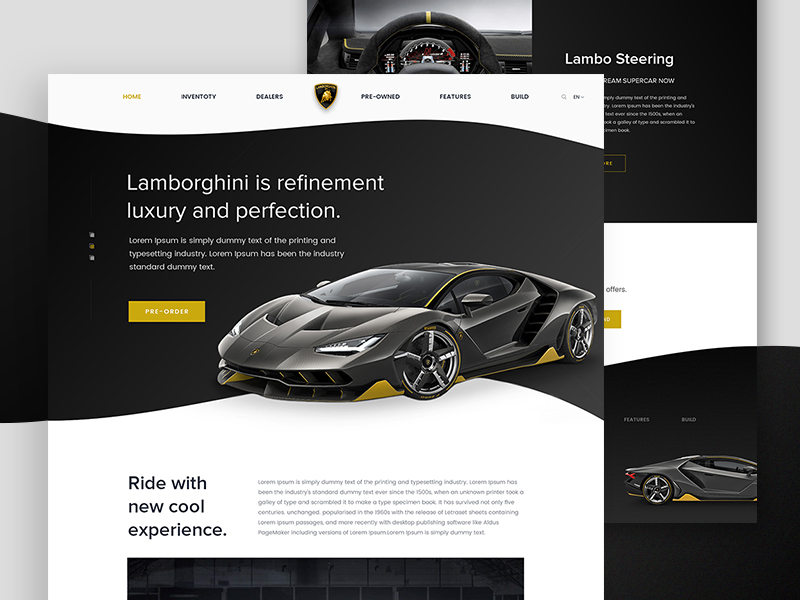 Download Lamborghini Landing Page By Ashfak Ahmed Sayem On Dribbble