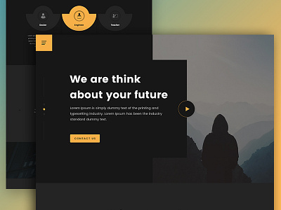 Freebie - Motivational Landing Page cool design creative dark freebie future inspiration landing page mockup motivation webdesign