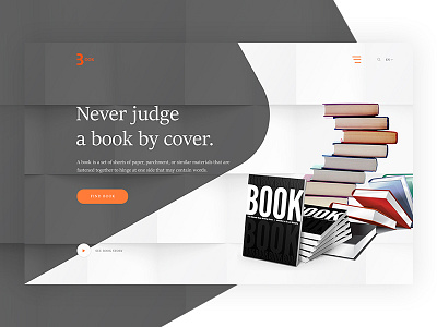 WIP-Book Landing Page book book landing page. clean cool design creative landing page mockup ui ux webdesign