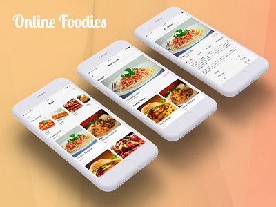 Online Foodies App app food mockup prototype ui ux xd