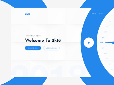 Exploration Design. 2018 ui xd landing page mockup