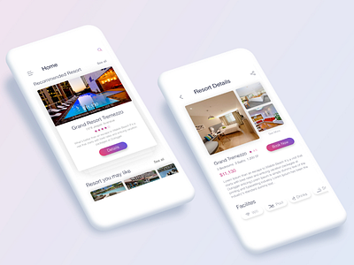 Resort Booking App Concept app mockup resort booking ui ux