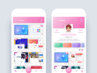 Account Switching-Dribbble & Behance