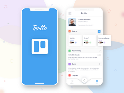 Trello Redesign Concept: iOS Application app interaction ios iphone x project management trello ui user experience user interface ux