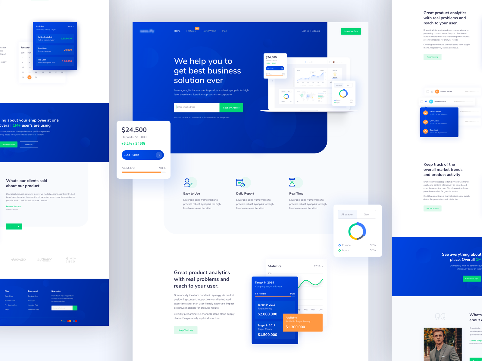 SaaS Software Landing Page. by Ashfak Ahmed Sayem for Prelook Studio on ...