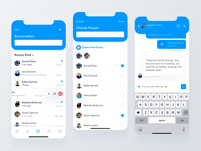 Customer Messaging iOS Application app app design application best dribbble shot chat chat app chatting app creative design interaction interaction design interface interface design iphonex messaging messaging app mockup trendy ui ui design