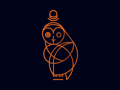 A Clockwork Owl canada clockwork design grid hibou logo orange ottawa owl