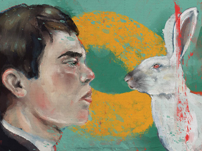 Edible Ottawa Illustration, carnivore editorial face hungry illustration photoshop rabbit vegan vegetarian