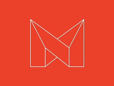 my new logo solid line version color line logo m n orange red typography white