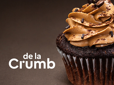 De La Crumb bakery branding cake crumb cupcake design logo minimal