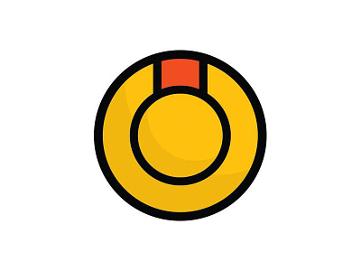 Rubber Duck Flooring Logo abstract brand branding circle construction duck icon logo round rubber yellow