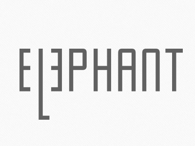 Elephant animal cool elephant grey logo stylized trunk typography word