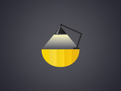 Designer At Work icon lamp light logo pencil yellow