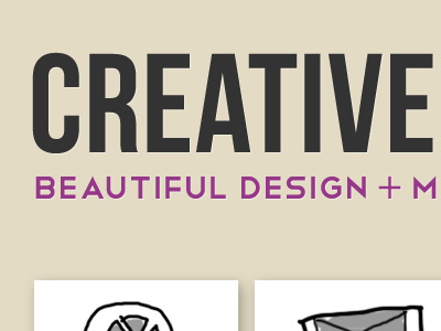 Creative Science fuschia tagline website