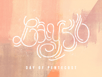 Day 50 Pentecost 2 bright church curves dribble freehand logo peach simple sketch tfhny