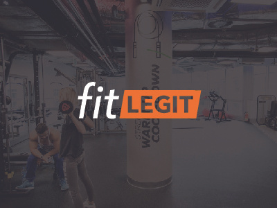 Fit Legit Logo brand fitness logo orange sharp vector