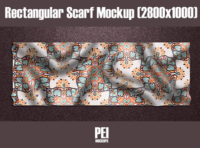 Rectangular Scarf Mockup apparel clothes design fabric fabric mockup photoshop mockup psd mockup textile mockup