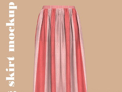 Long Skirt Mockup apparel clothes design fabric fabric mockup photoshop mockup psd mockup skirt textile mockup