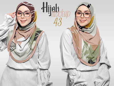 Hijab Mockup Pack 43 apparel clothes design download fabric mockup fashion female girl hijab model muslim photoshop mockup psd mockup scarf shawl template textile mockup woman