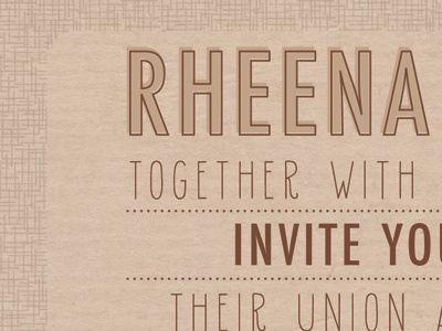 R+G Wedding Invite