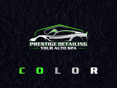 Auto Detailing Branding logo design auto auto detailing branding car car logo car spa cleaning design graphic design green illustration logo minimal modern pressure cleaning