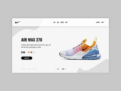 Nike Shoe Web Design Concept