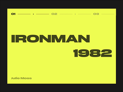 IRONMAN animation horizontal scroll interface motion photography promo typography ui ux video web web design