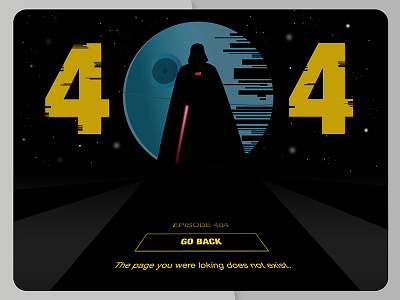 Lord Vader Episode 404 404 darth episode star ui ux vader wars web