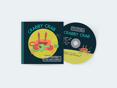 Crabby Crab - Album for Kids album cd crab design illustration kids music packaging