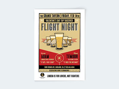 Flight Night beer event flight flyer illustration night oakland poster takeover tap