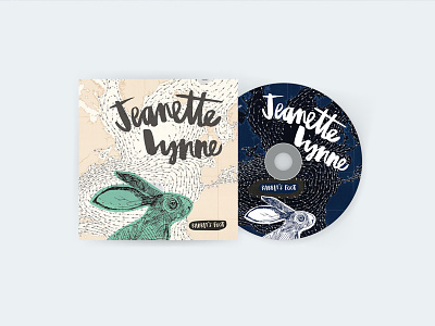 Jeanette Lynne Album Artwork album artwork design drawing foot illustration map packaging rabbit rabbits