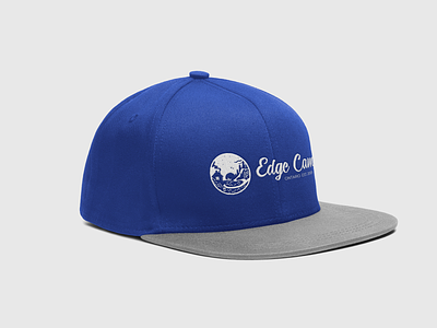 Edge Camp Logo apparel branding cap design hat illustration logo