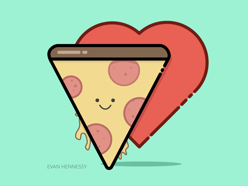 Pizza Love by Evan Hennessy on Dribbble