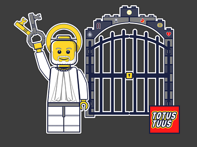 St Peter Lego branding design illustration lego logo saint st peter toronto totus tuus