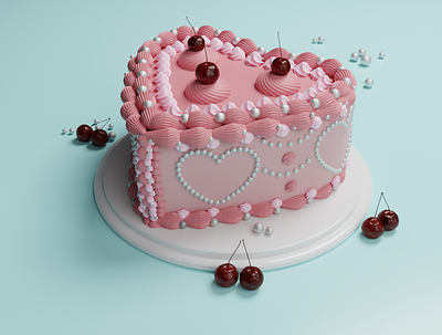 cake 3d illustration