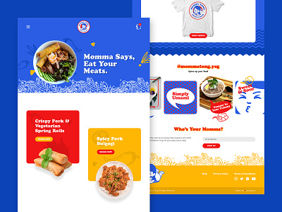 Momma Tong e-commerce food korean shopify vietnamese visual design web web design website design