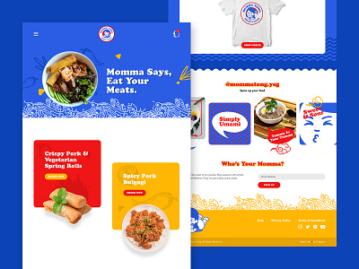 Momma Tong e commerce food korean shopify vietnamese visual design web web design website design