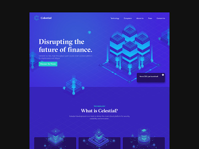 Celestial - Cryptocurrency Concept business crypto cryptocurrency digital assets landing page product visual design web web design website design