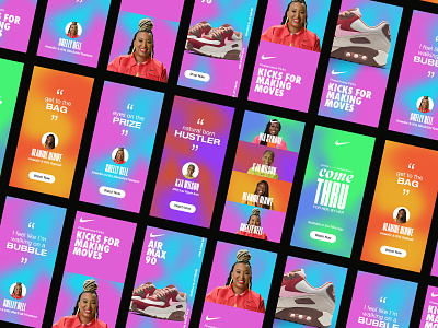 Nike - Come Thru app creative story design nike series visual design web web series