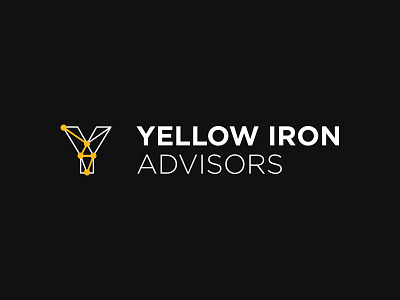 Yellow Iron Advisors branding business consultancy heavy equipment identity logo mining