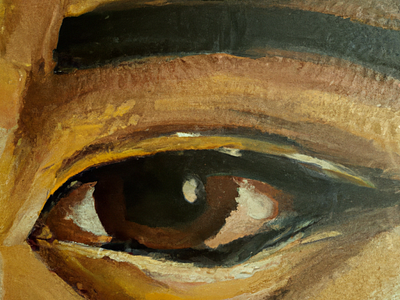 Oil painting of eyes