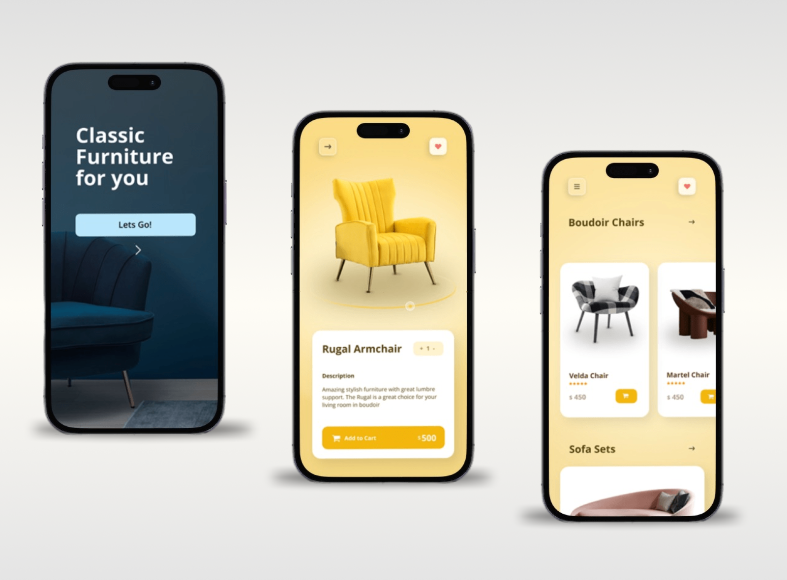 Furniture Phone UI Design by Adebola Adekunbi on Dribbble