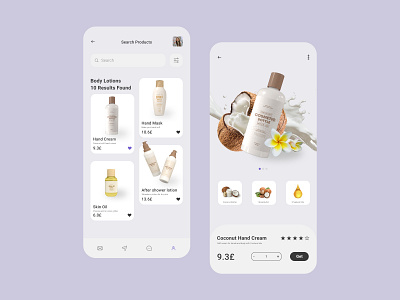 UX/UI design for the cosmetic app app design graphic design typography ui ux