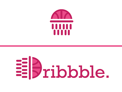 Dribbble Logo Redesign branding dribbble flat glyph icon logo minimalist redesign simple typography