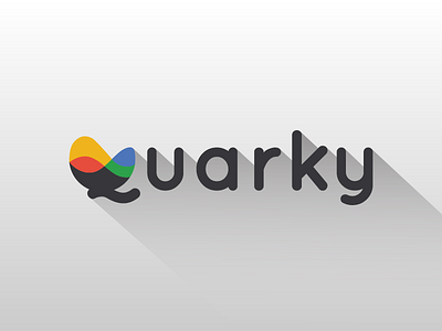 Quarky Logo brand brand identity branding design flat design logo logotype minimalism minimalist